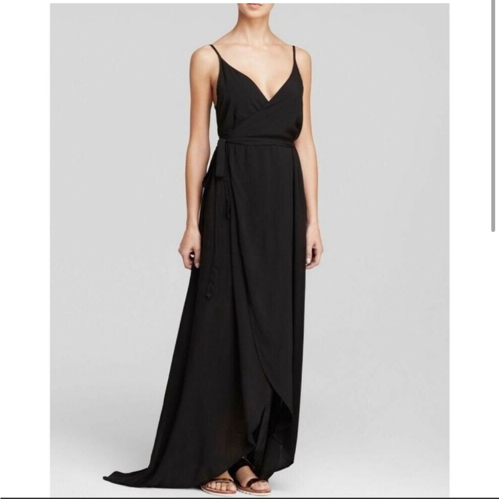 Wildfox swim black wrap dress